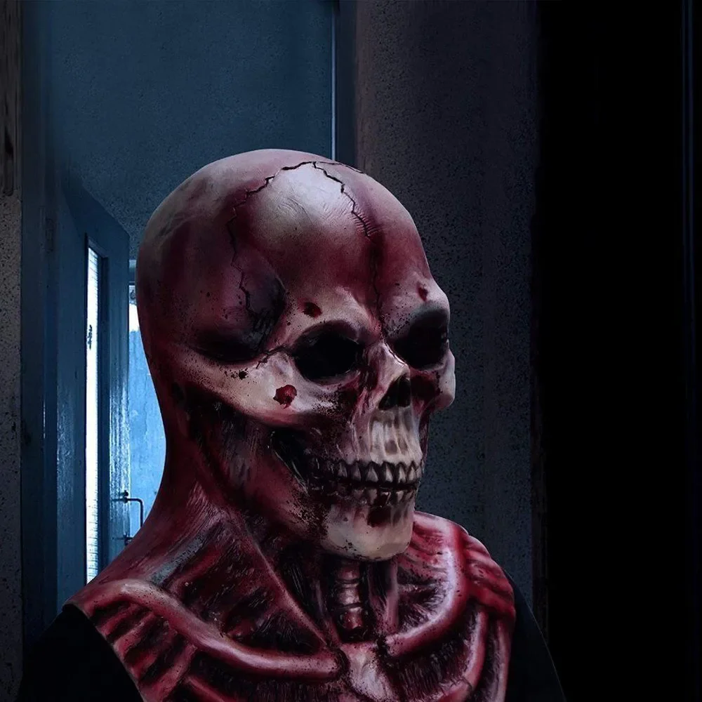 Scary Mask Cosplay++Zombie Costume Skull Head, A